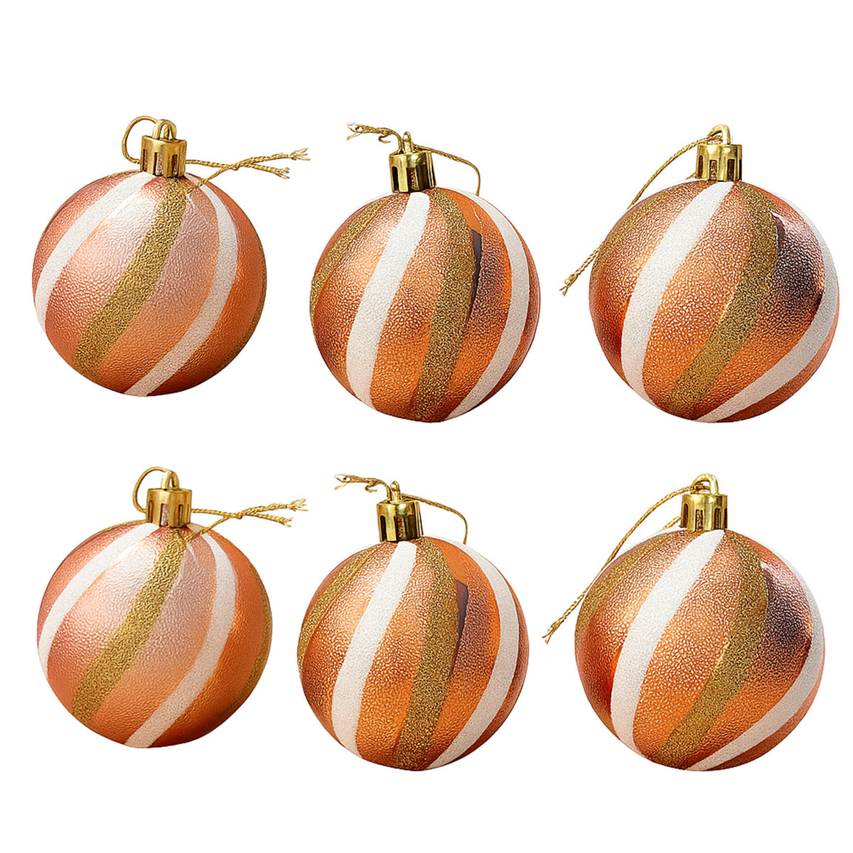 Bola navidad 6cm 6pcs champán