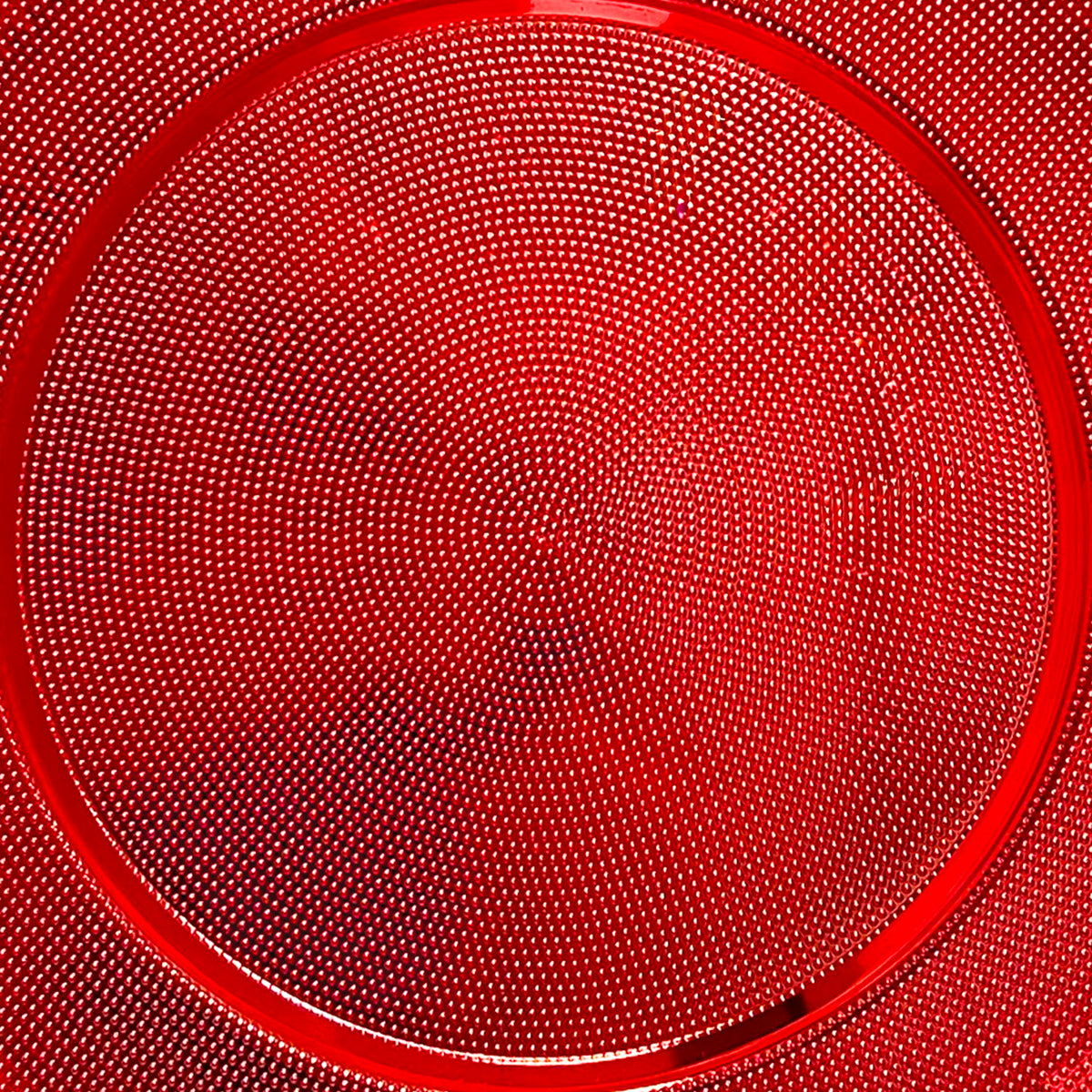 Plato melamina 33cm rojo textura