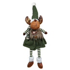 Reno peluche verde navidad 4