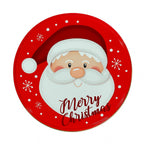 Caja lata navidad redonda pascuero rojo 17cm