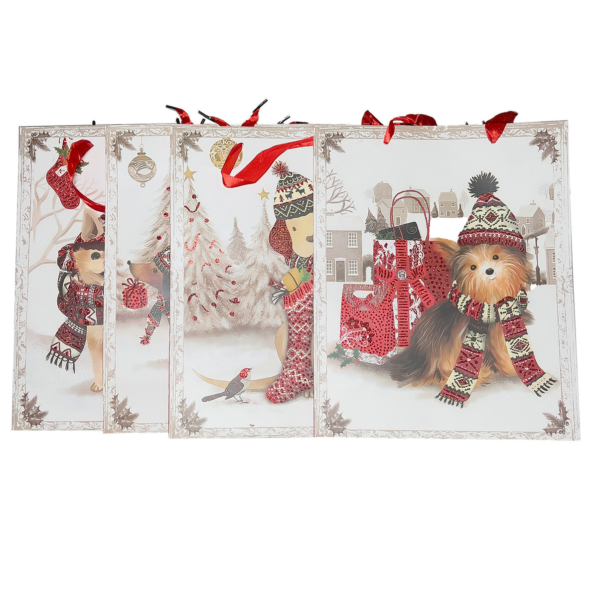 Bolsa navidad 17,5x24x8cm animales surtido