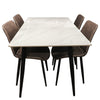 Juego comedor 4 sillas Curol Blanco / Café