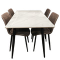 Juego comedor 4 sillas Curol Blanco / Café