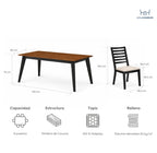 Juego comedor 6 sillas Atlantis