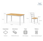 Juego comedor 4 sillas Hugo