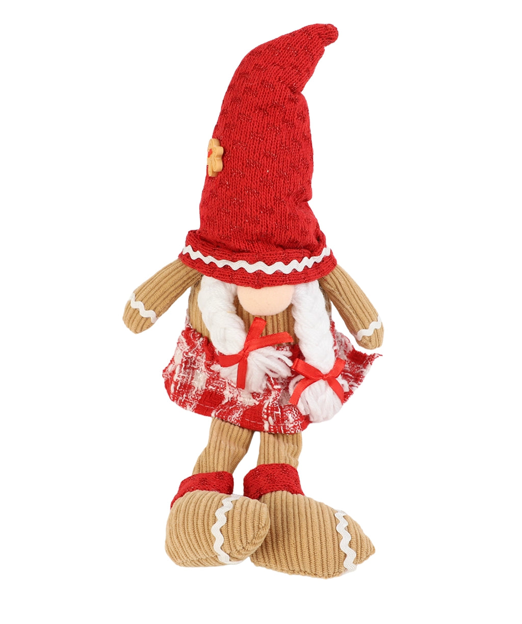 Gnomo navidad 40cm pata colgante jengibre niña