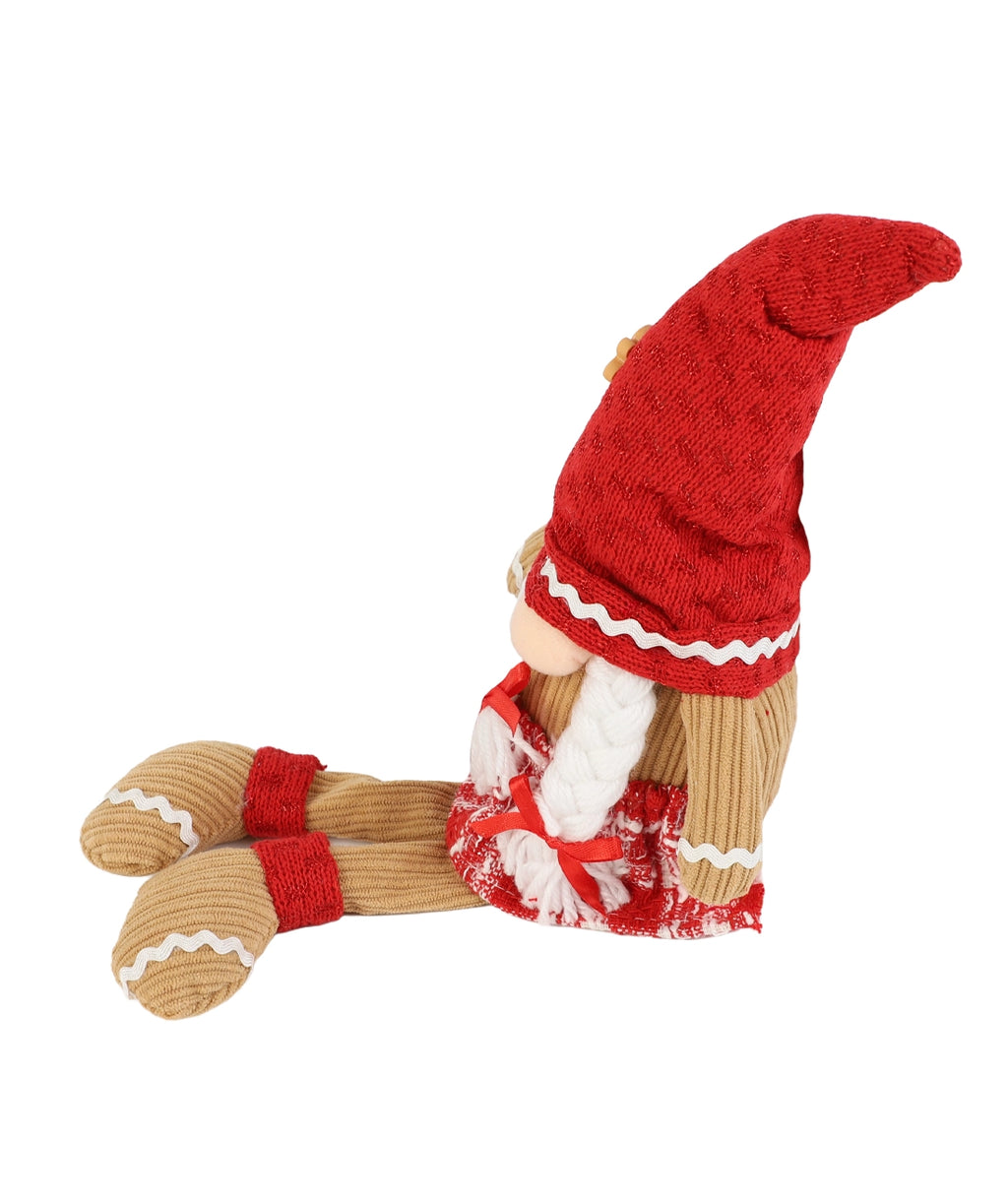 Gnomo navidad 40cm pata colgante jengibre niña