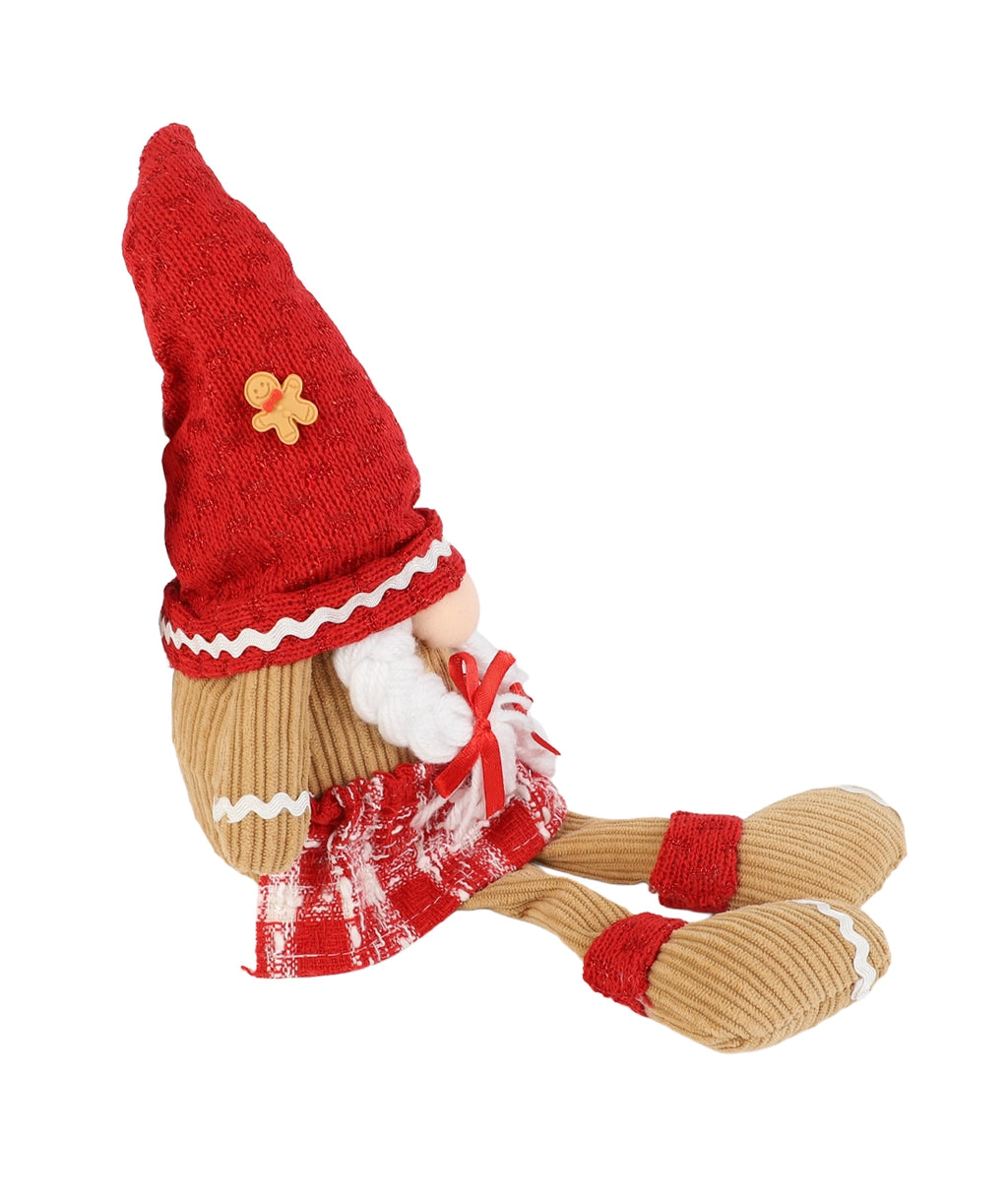 Gnomo navidad 40cm pata colgante jengibre niña