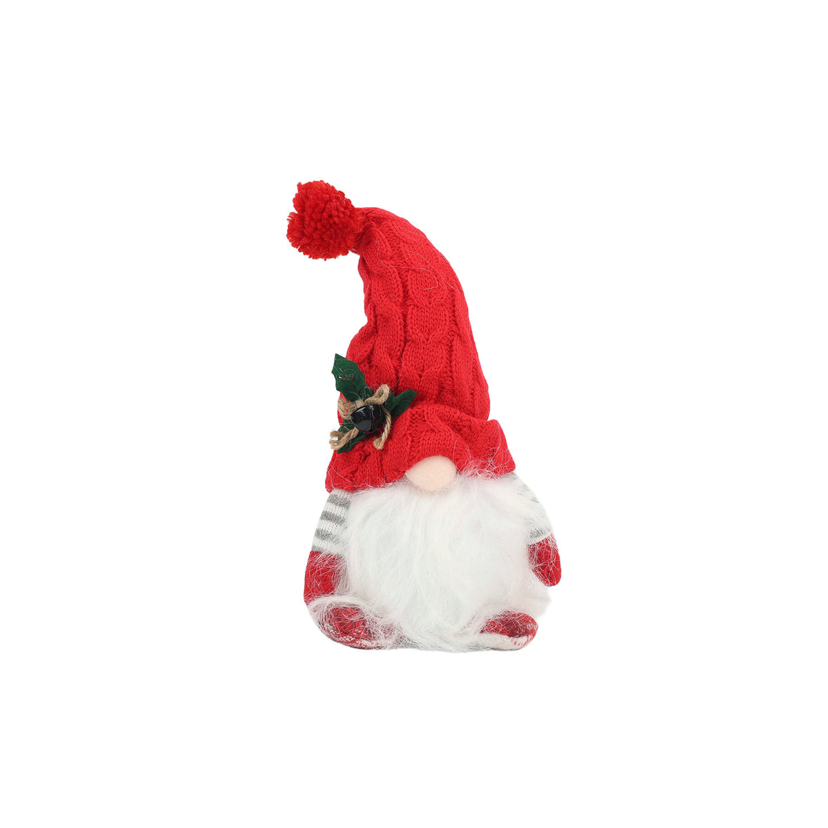 Gnomo navidad 30cm con luz rojo