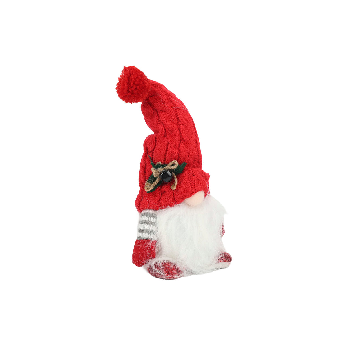 Gnomo navidad 30cm con luz rojo