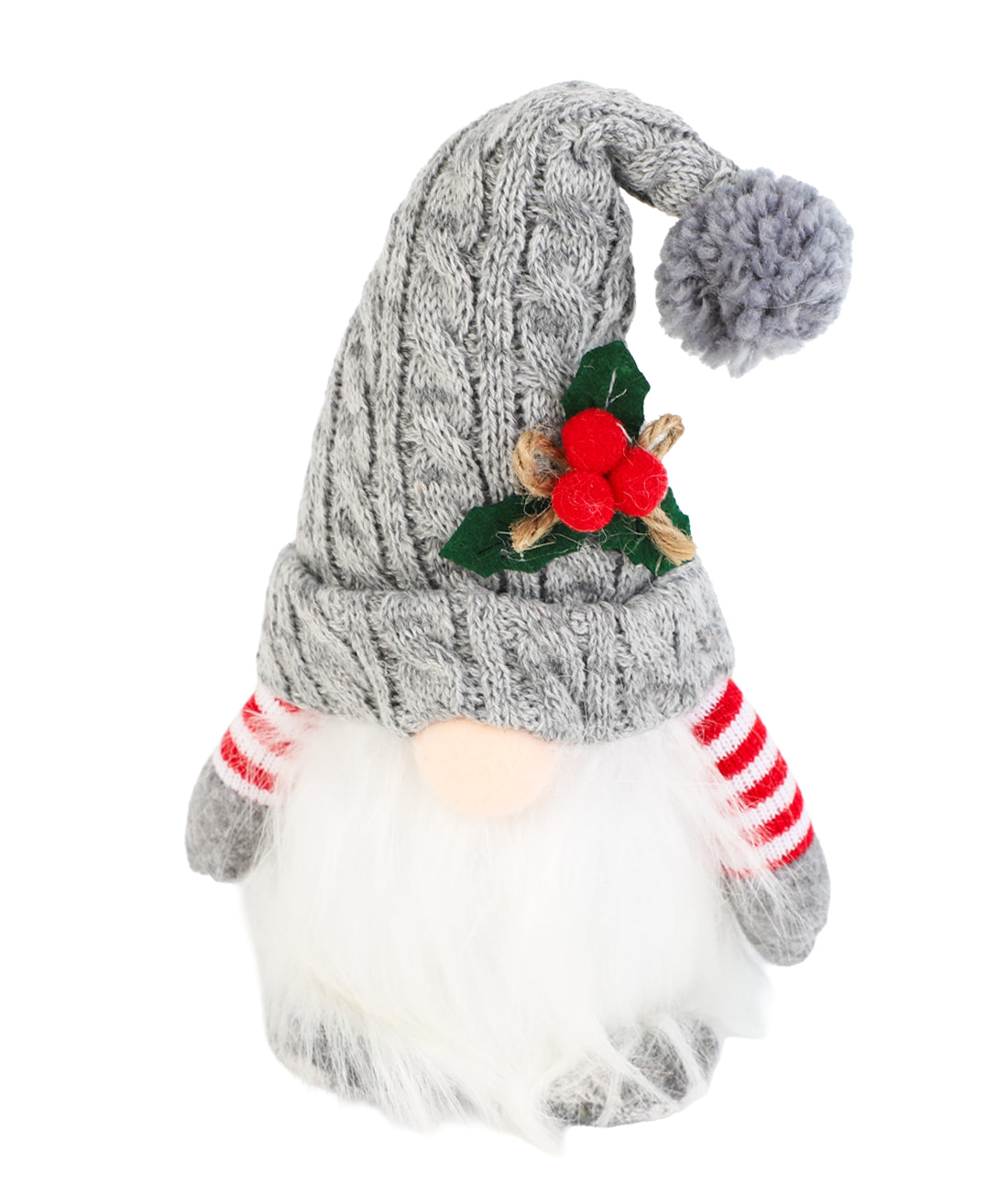 Gnomo navidad 30cm con luz gris