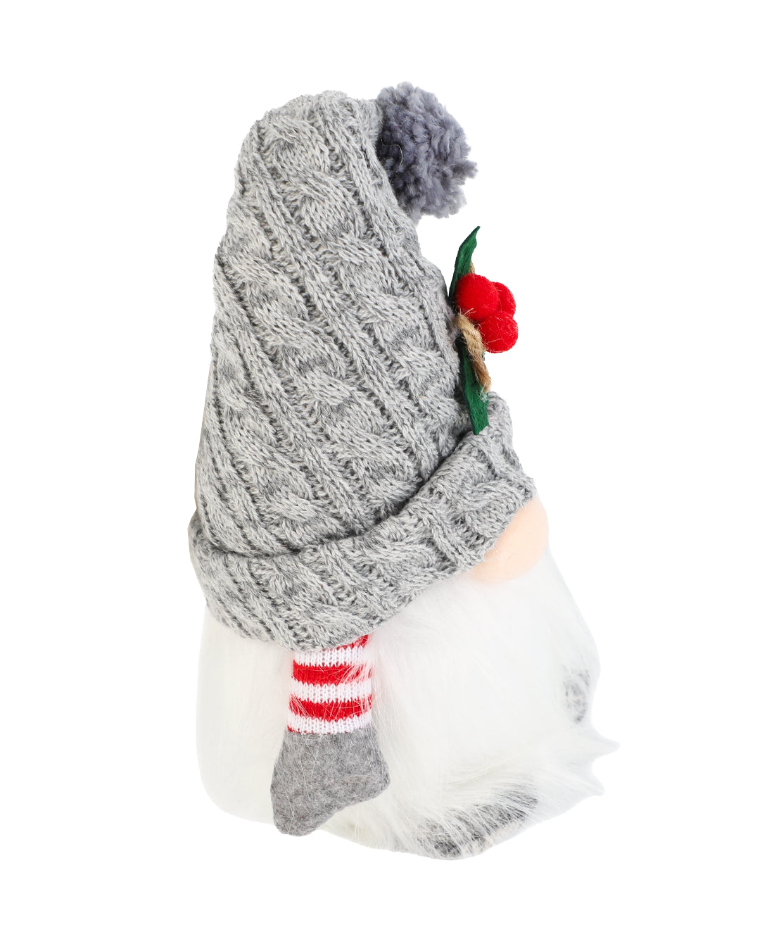 Gnomo navidad 30cm con luz gris