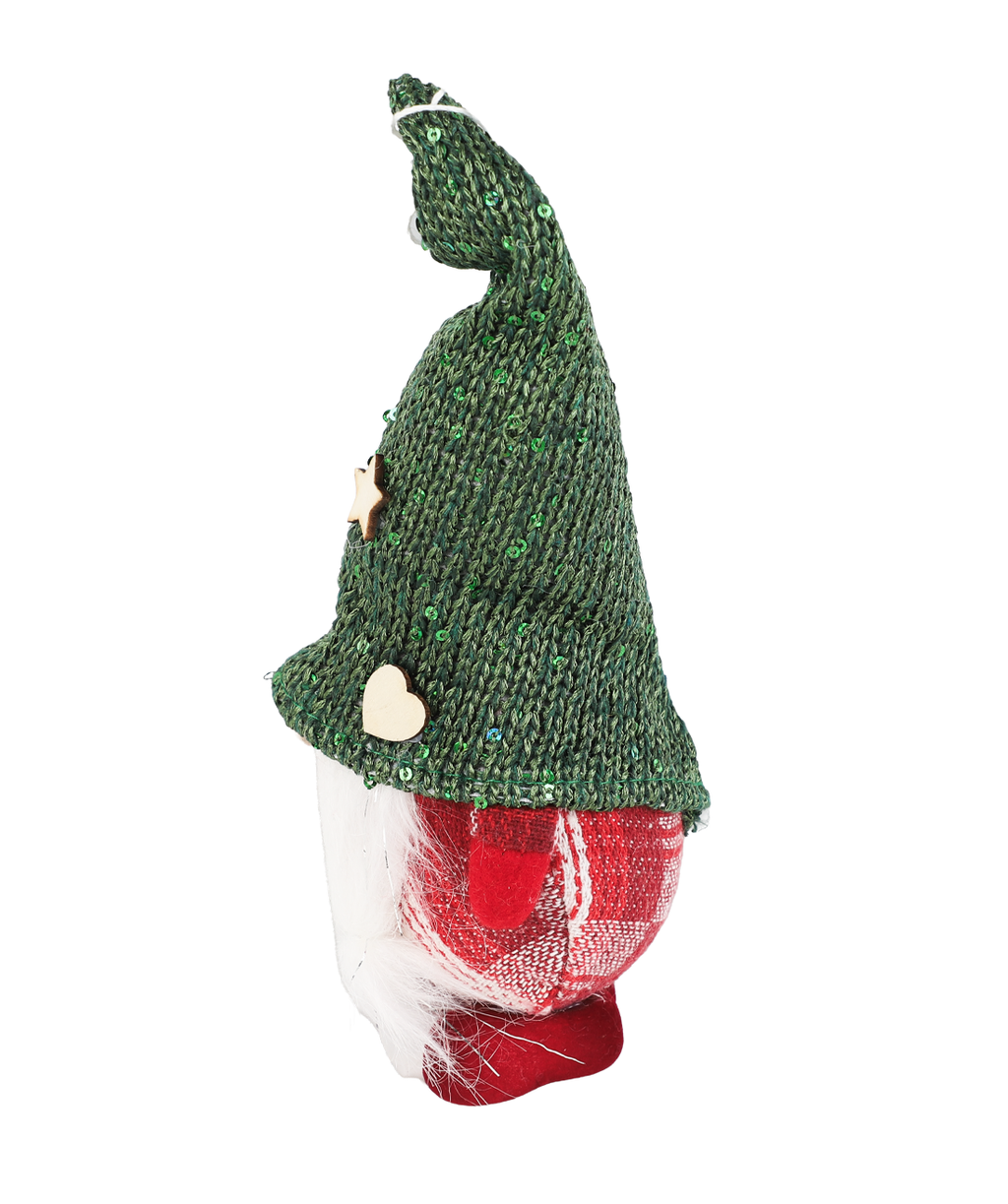 Gnomo navidad 23x10cm verde rojo café surtido