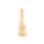 Adorno árbol navidad 6x20cm metal dorado glitter