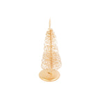 Adorno árbol navidad 6x20cm metal dorado glitter