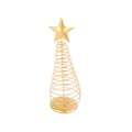 Adorno árbol navidad 8x20cm metal dorado espiral