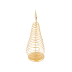 Adorno árbol navidad 8x20cm metal dorado espiral