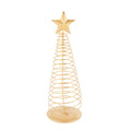 Adorno árbol navidad 8x24cm metal dorado espiral