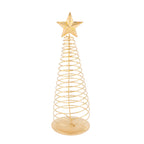 Adorno árbol navidad 8x24cm metal dorado espiral