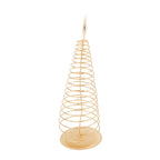 Adorno árbol navidad 8x24cm metal dorado espiral