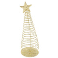 Adorno árbol navidad 8x30cm metal dorado espiral