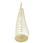 Adorno árbol navidad 8x30cm metal dorado espiral