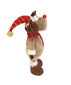 Reno peluche 60cm patas extensibles bufanda rojo
