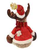 Reno peluche 40cm sentado rojo