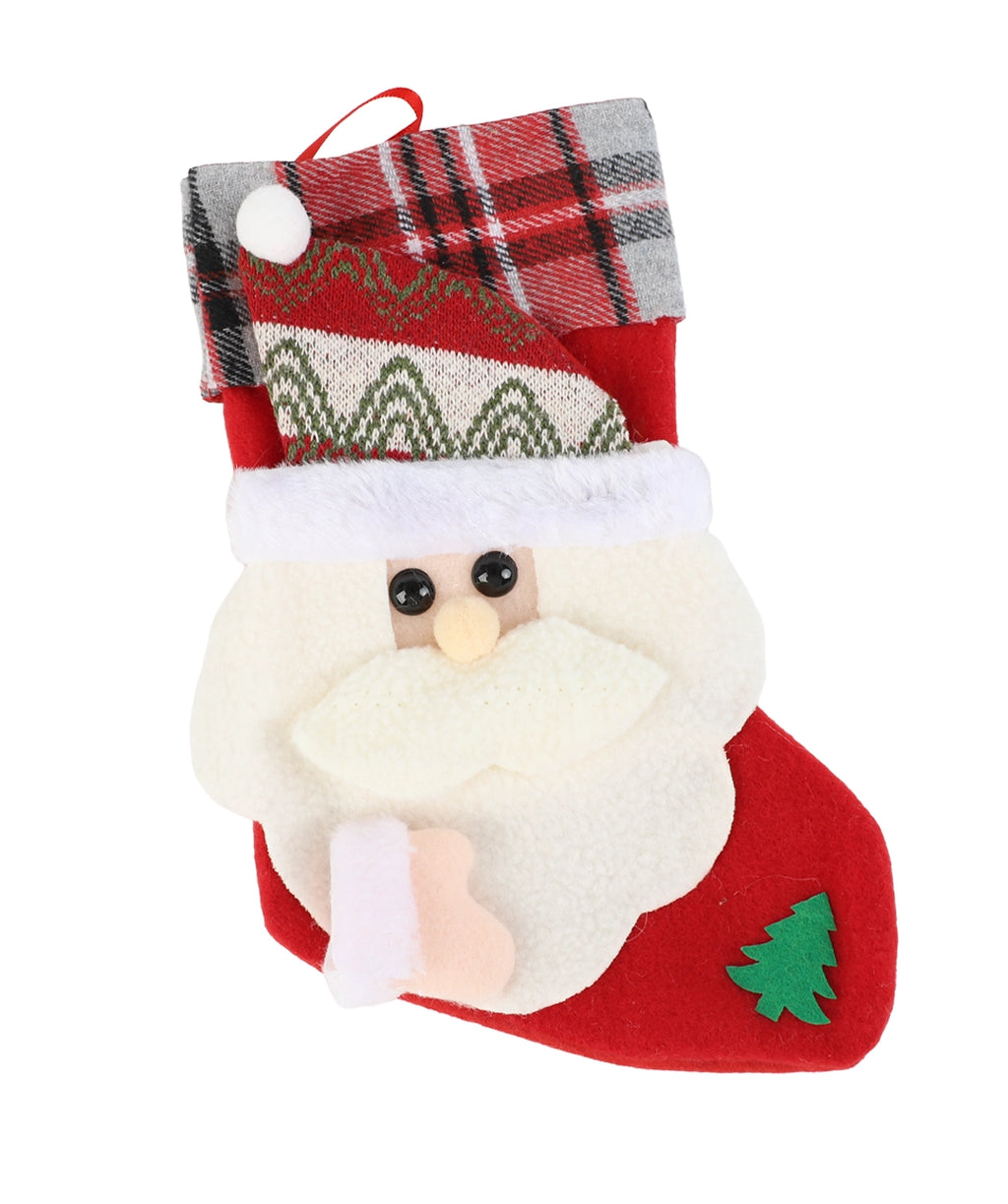 Bota navidad 12x26cm reno snow pascuero surtido