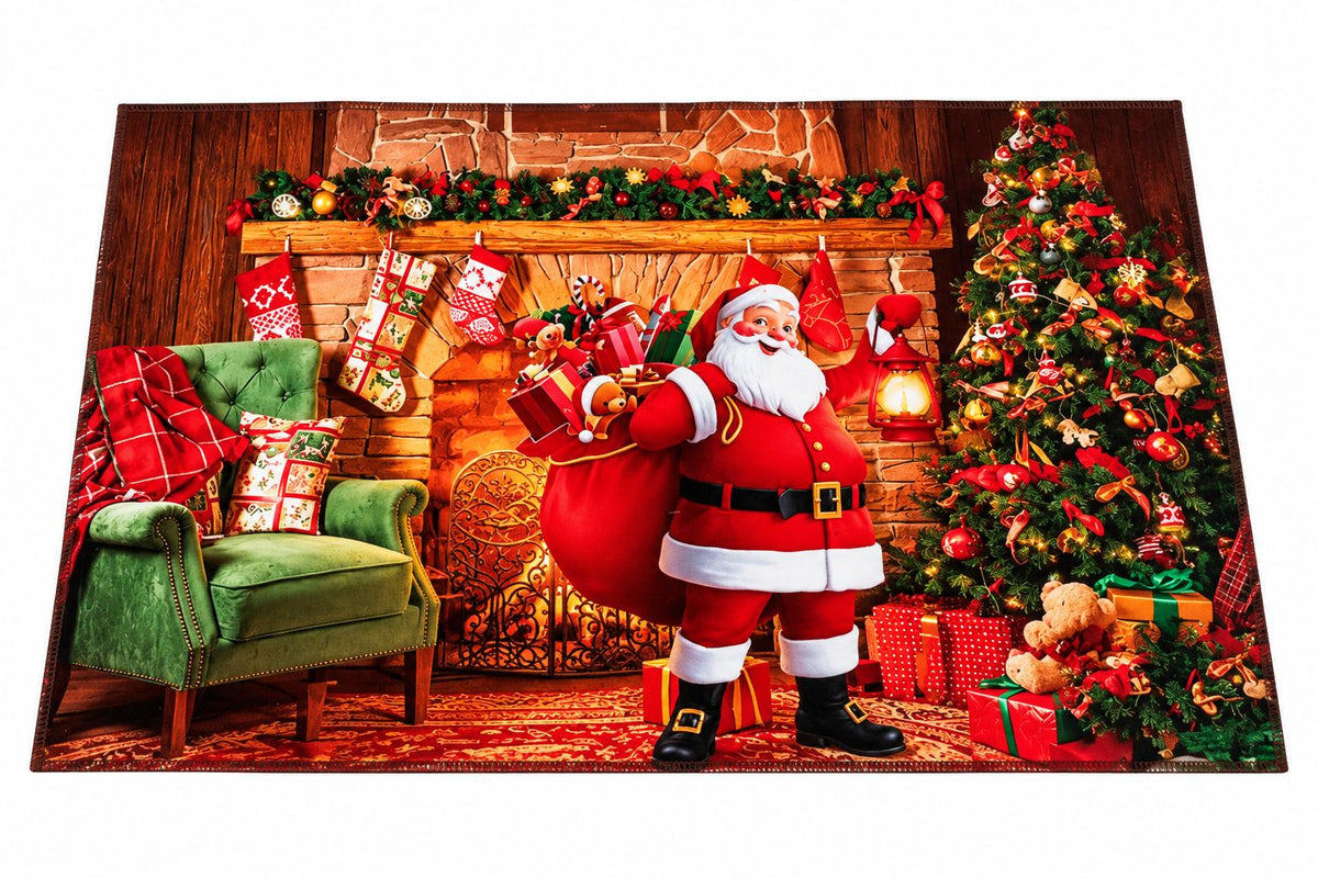 Alfombra navidad 38x58cm pascuero casa