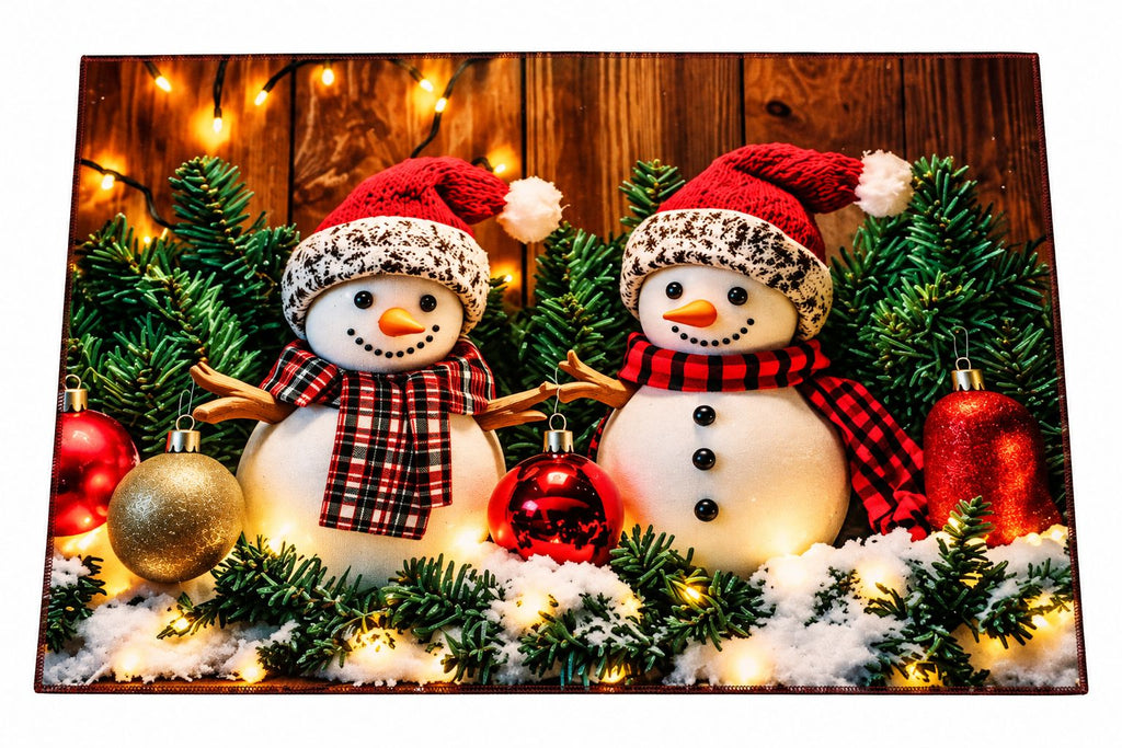 Alfombra navidad 38x58cm mono nieve