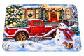 Alfombra navidad 38x58cm auto mono nieve