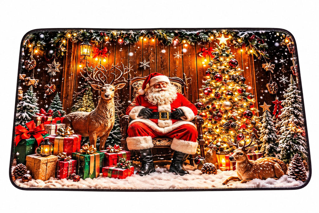 Alfombra navidad 38x58cm pascuero reno