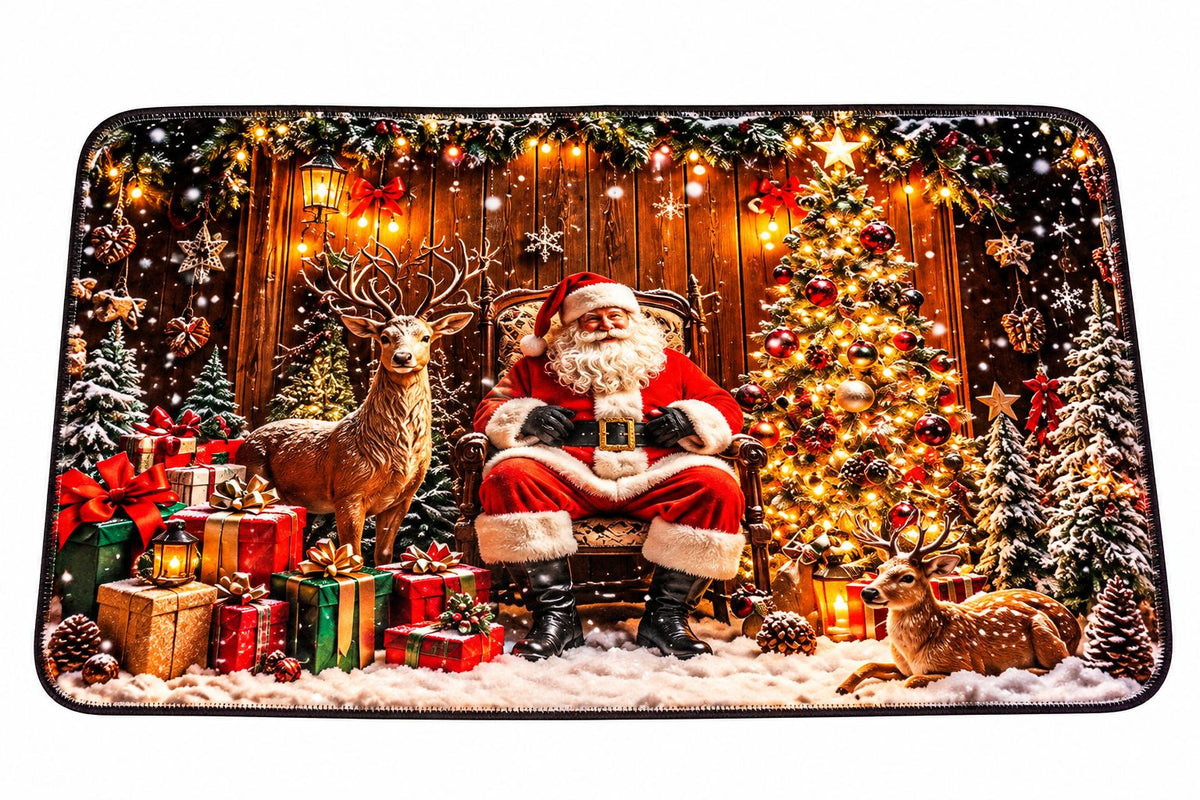Alfombra navidad 38x58cm pascuero reno