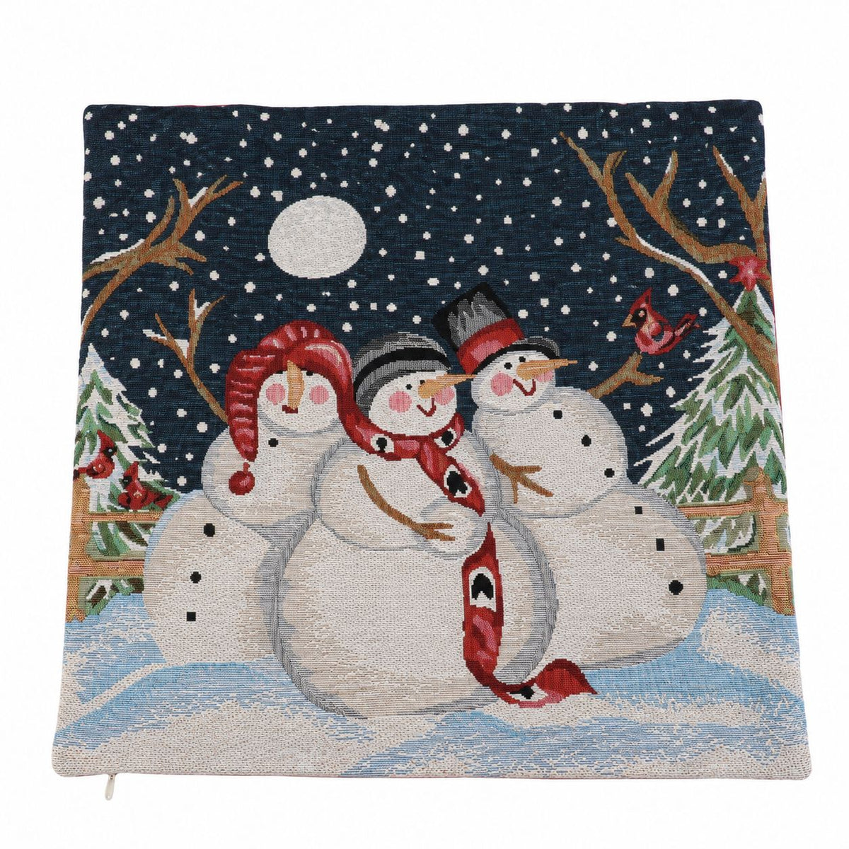 Funda cojín navidad 45x45cm monos nieve