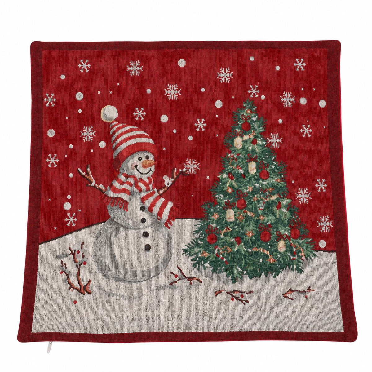 Funda cojín navidad 45x45cm mono nieve árbol