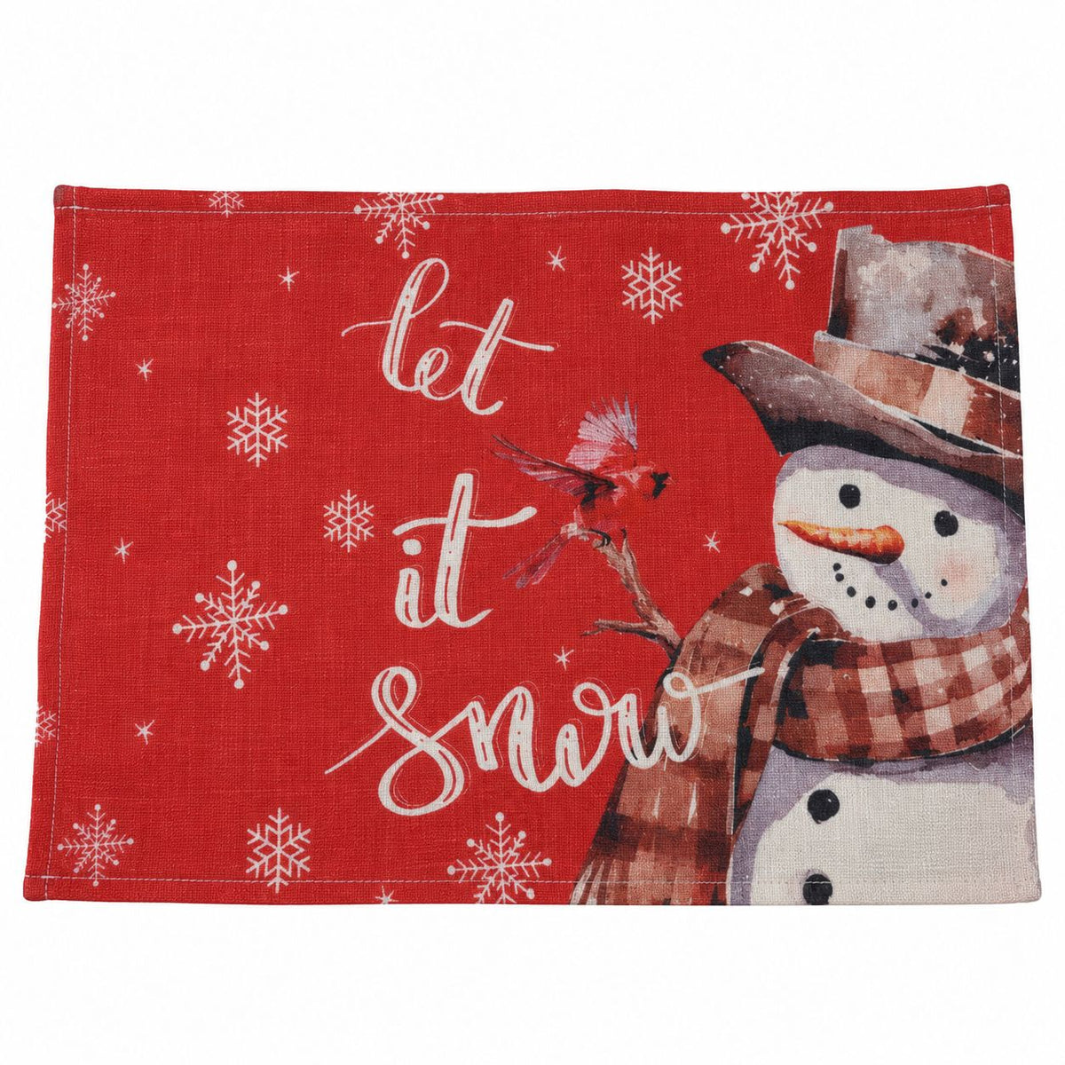 Individual navidad 28x43cm mono let it snow set 6
