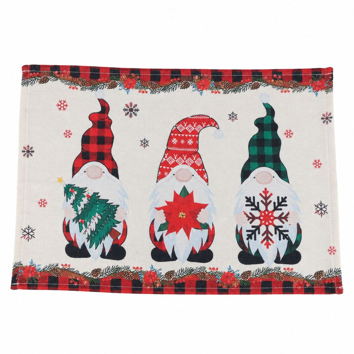 Individual navidad 28x43cm gnomos set 6