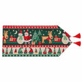 Camino mesa navidad 150x33cm reno pascuero verde