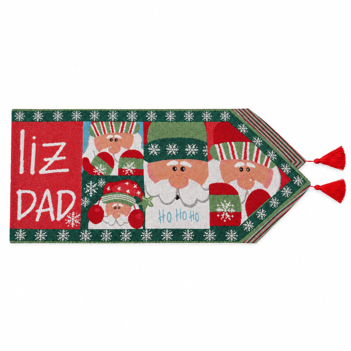 Camino mesa navidad 150x33cm pascuero feliz navidad