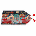 Camino mesa navidad 180x33cm casitas
