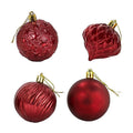 Esferas de navidad 6cm 20 piezas rojo vino surtido 4