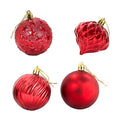 Esferas de navidad 6cm 20 piezas rojo surtido 4