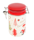 Frasco hermético cerámica navidad 13x9x16,3cm
