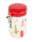 Frasco hermético cerámica navidad 13x9x16,3cm