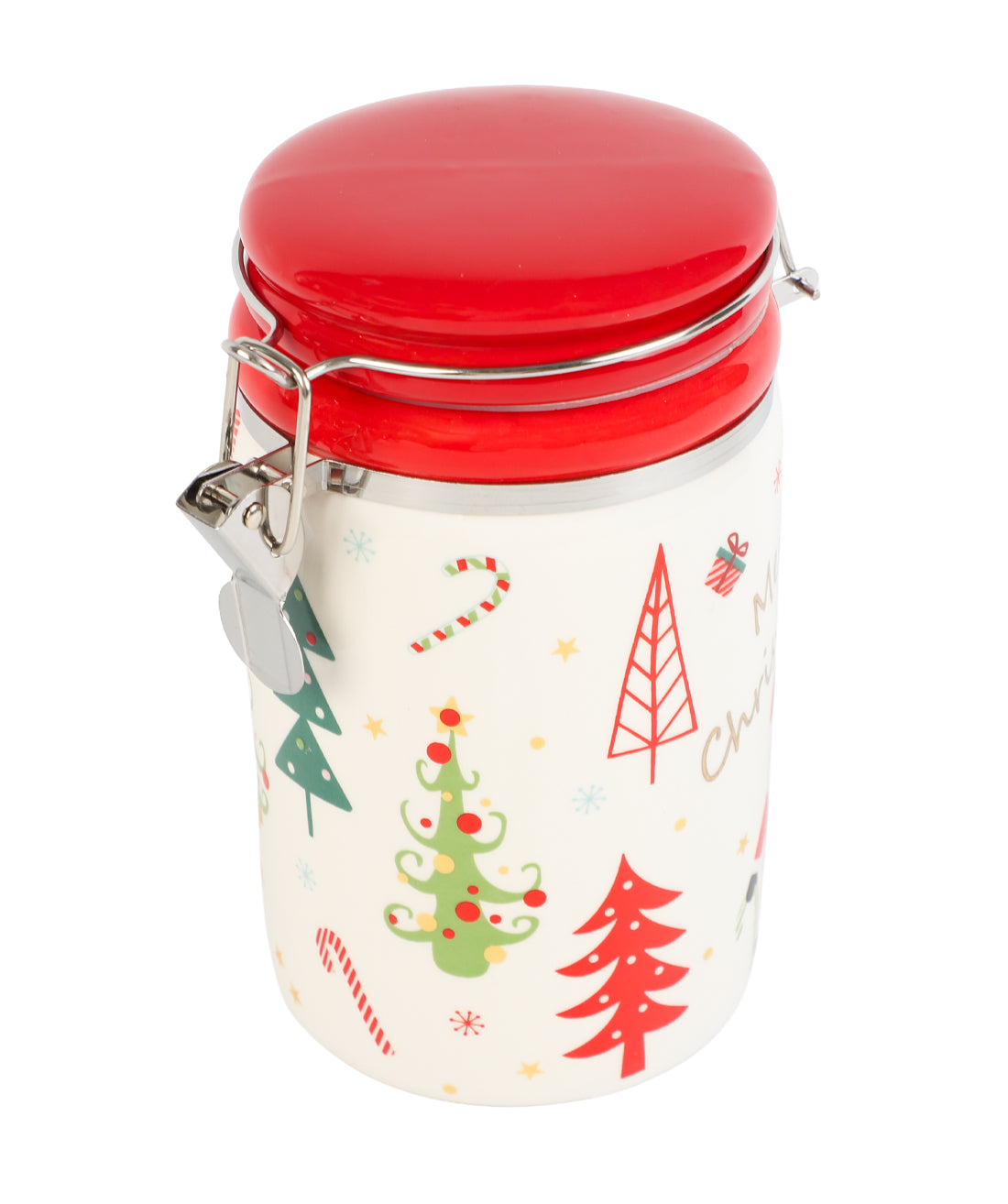Frasco hermético cerámica navidad 13x9x16,3cm