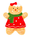 Plato cerámica navidad 25,5x19x3cm jengibre niña