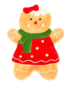 Plato cerámica navidad 25,5x19x3cm jengibre niña