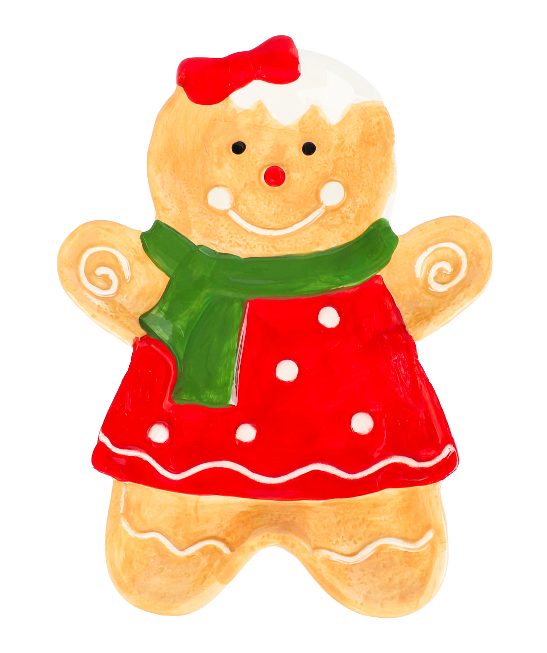 Plato cerámica navidad 25,5x19x3cm jengibre niña