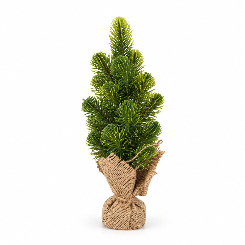 Adorno árbol navidad 28cm saco arpillera